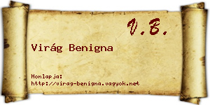 Virág Benigna névjegykártya
