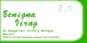 benigna virag business card